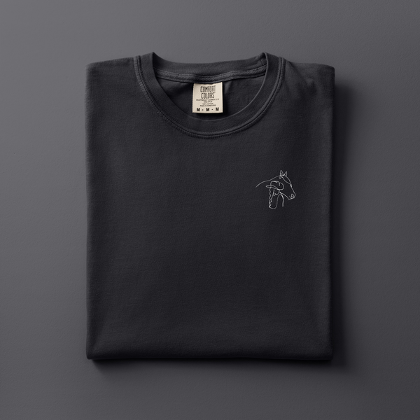 Horse Girl Embroidered Tee | Choose Your Color
