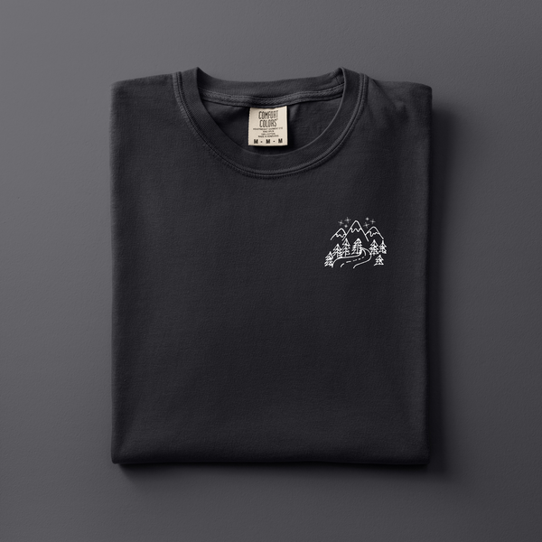 Mountain Embroidered Tee | Choose Your Color
