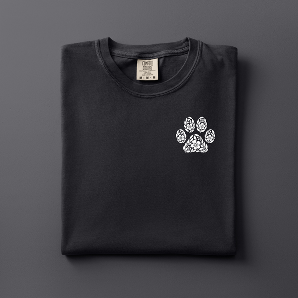 Floral Paw Embroidered Tee | Choose Your Color