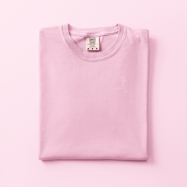 Running Girl Embroidered Tee | Choose Your Color