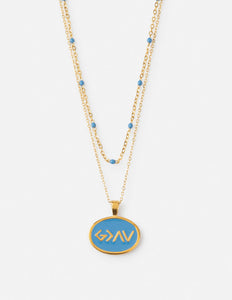 Blue Highs and Lows Necklace Set