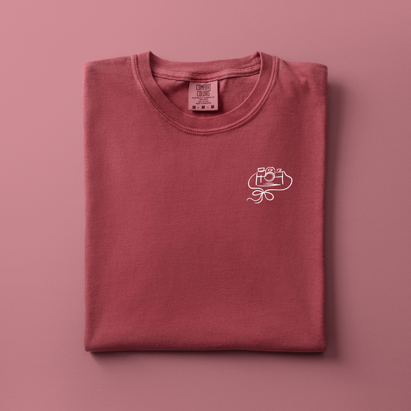 Camera Embroidered Tee | Choose Your Color
