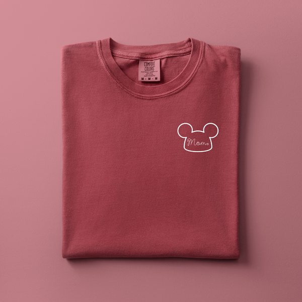 Mom Mouse Hat Embroidered Tee | Choose Your Color