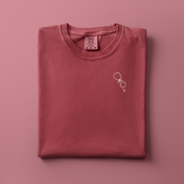 Stethoscope Embroidered Tee | Choose Your Color