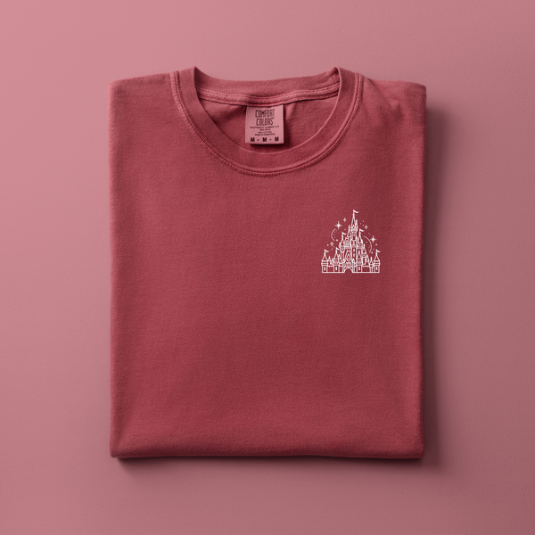 Cinderella Castle Embroidered Tee | Choose Your Color