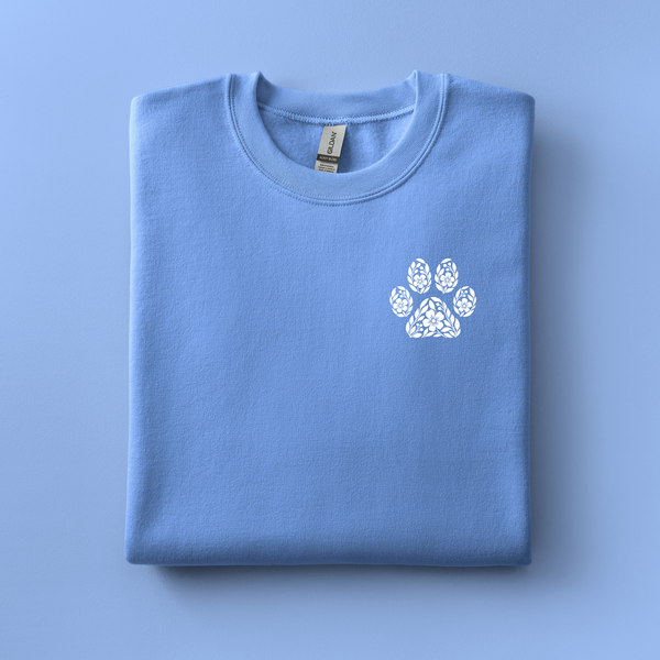 Floral Paw Embroidered Sweatshirt | Choose Your Color
