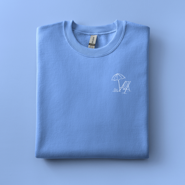 Beach Embroidered Sweatshirt | Choose Your Color
