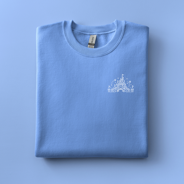 Sleeping Beauty Castle Embroidered Sweatshirt | Choose Your Color