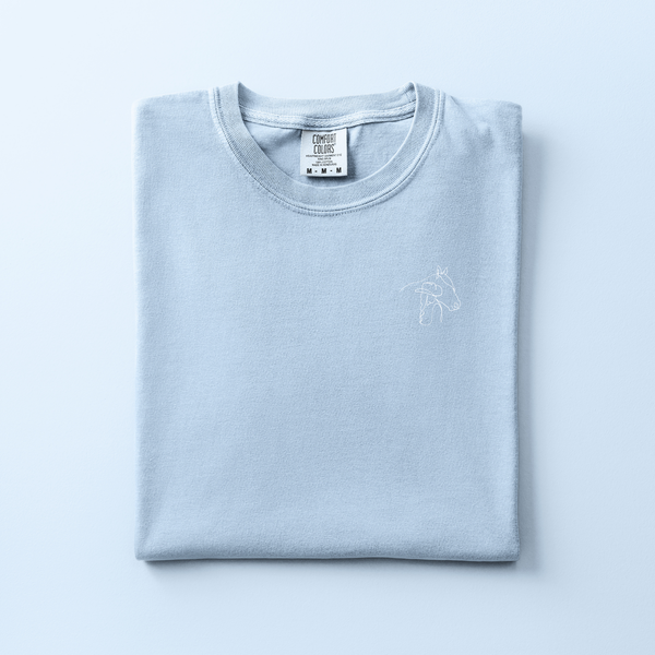 Horse Girl Embroidered Tee | Choose Your Color
