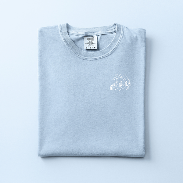 Mountain Embroidered Tee | Choose Your Color