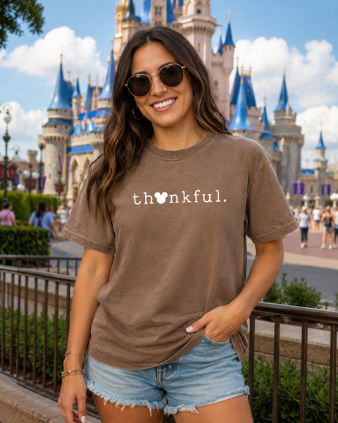 Thankful Mouse on Espresso Tee PREORDER
