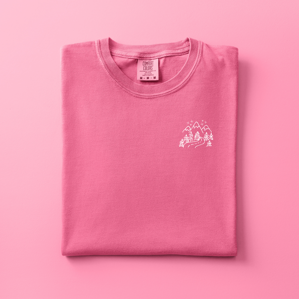 Mountain Embroidered Tee | Choose Your Color