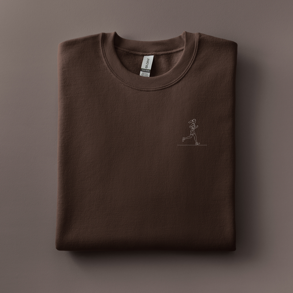 Running Girl Embroidered Sweatshirt | Choose Your Color