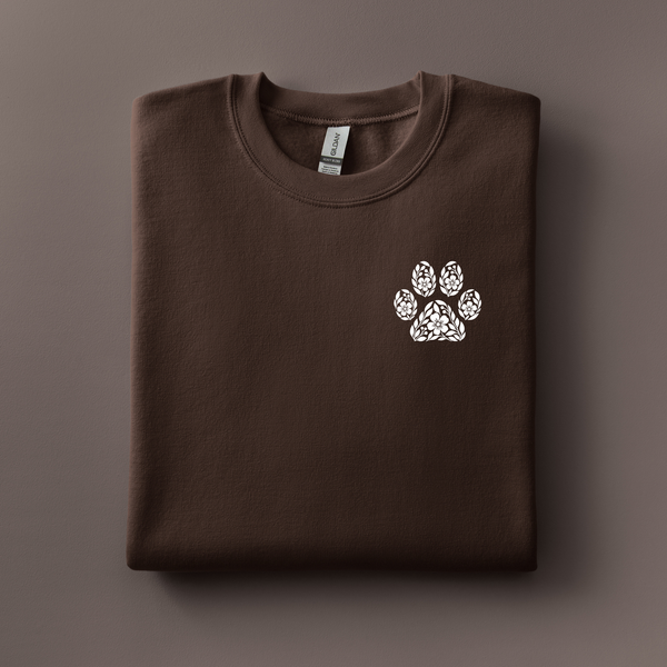 Floral Paw Embroidered Sweatshirt | Choose Your Color