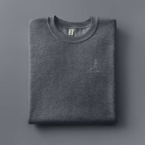 Running Girl Embroidered Sweatshirt | Choose Your Color
