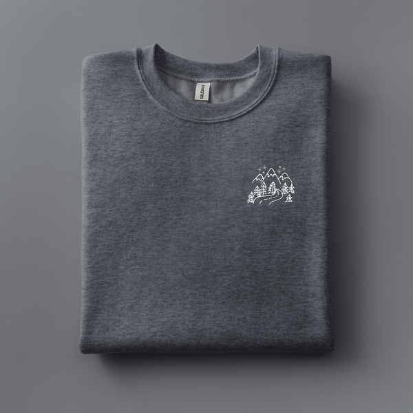 Mountain Embroidered Sweatshirt | Choose Your Color
