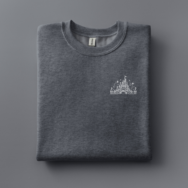 Sleeping Beauty Castle Embroidered Sweatshirt | Choose Your Color