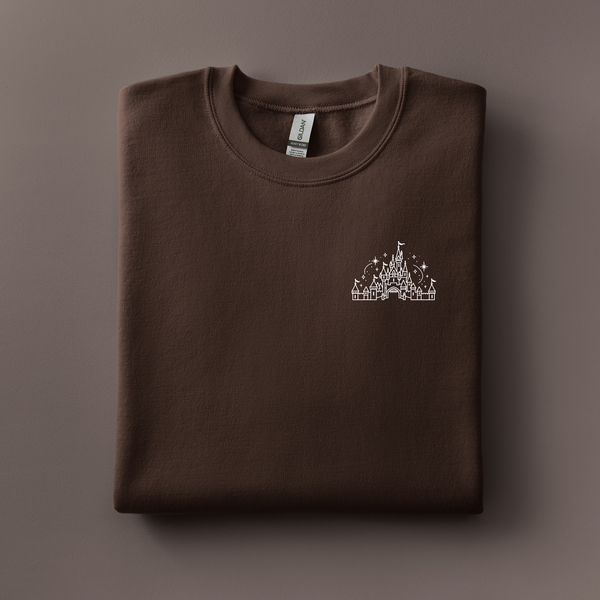 Sleeping Beauty Castle Embroidered Sweatshirt | Choose Your Color