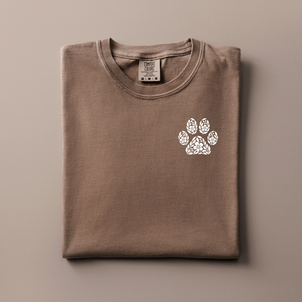 Floral Paw Embroidered Tee | Choose Your Color