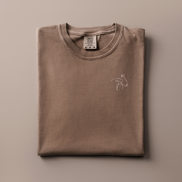 Horse Girl Embroidered Tee | Choose Your Color