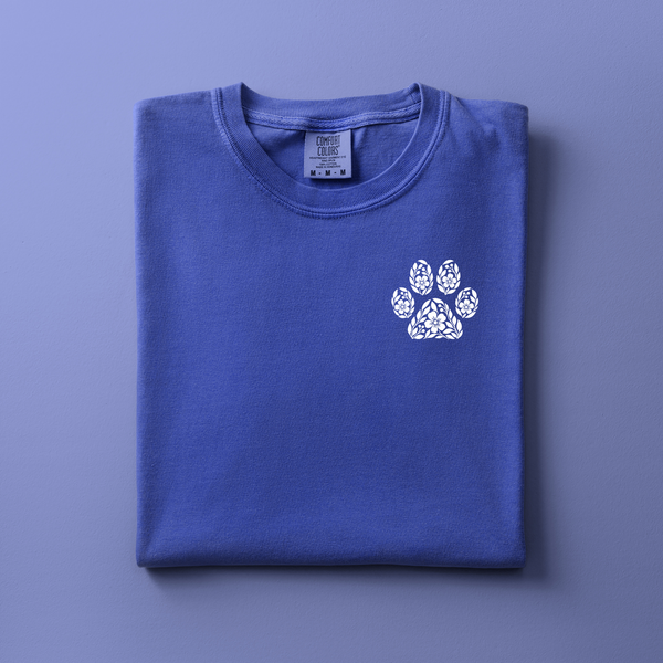 Floral Paw Embroidered Tee | Choose Your Color