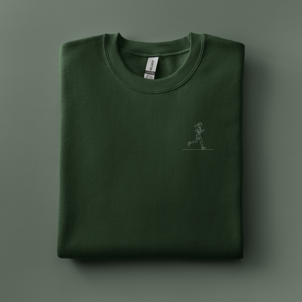 Running Girl Embroidered Sweatshirt | Choose Your Color