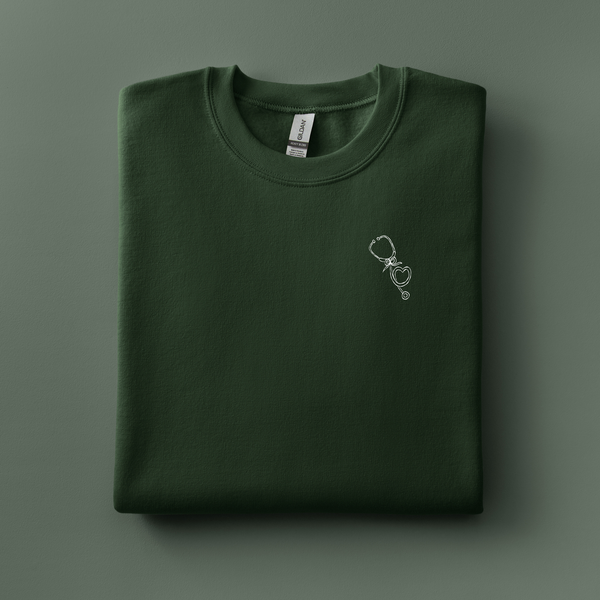 Stethoscope Embroidered Sweatshirt | Choose Your Color