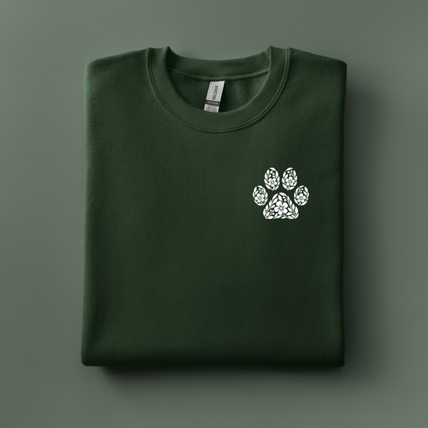 Floral Paw Embroidered Sweatshirt | Choose Your Color