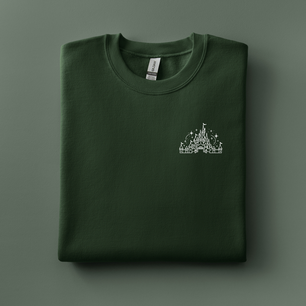 Sleeping Beauty Castle Embroidered Sweatshirt | Choose Your Color
