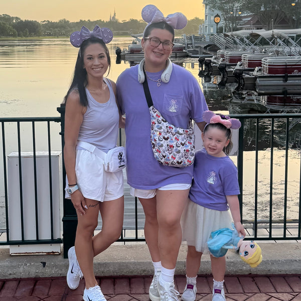 Castle With Bow on Violet Pocket Tee (Youth Sizes Available!) PREORDER