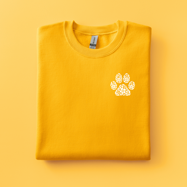 Floral Paw Embroidered Sweatshirt | Choose Your Color