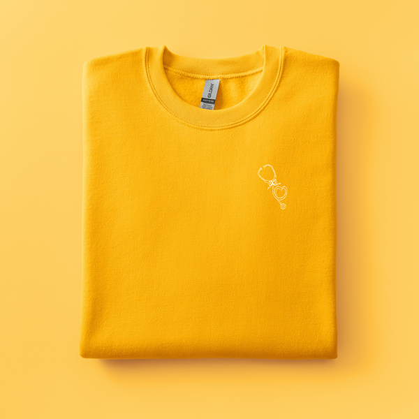 Stethoscope Embroidered Sweatshirt | Choose Your Color