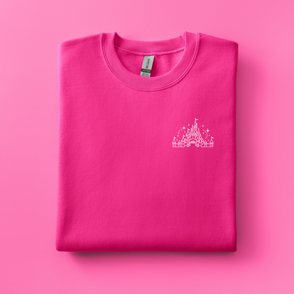 Sleeping Beauty Castle Embroidered Sweatshirt | Choose Your Color