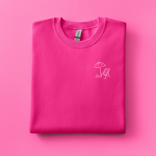 Beach Embroidered Sweatshirt | Choose Your Color