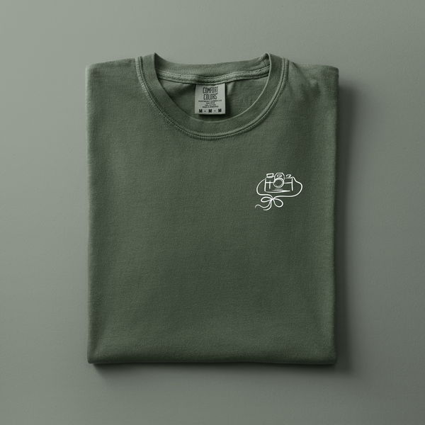 Camera Embroidered Tee | Choose Your Color