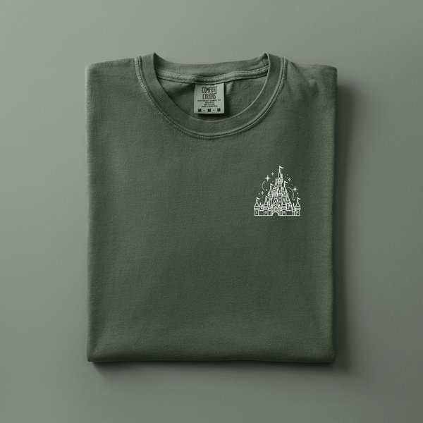 Cinderella Castle Embroidered Tee | Choose Your Color