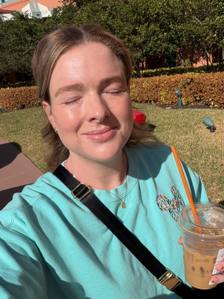 Magical Flowers Mouse Head Embroidered on Chalky Mint Comfort Colors Sweatshirt PREORDER