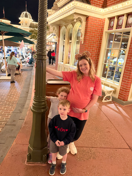 Heart Mouse Balloons on Watermelon Pocket Tee PREORDER