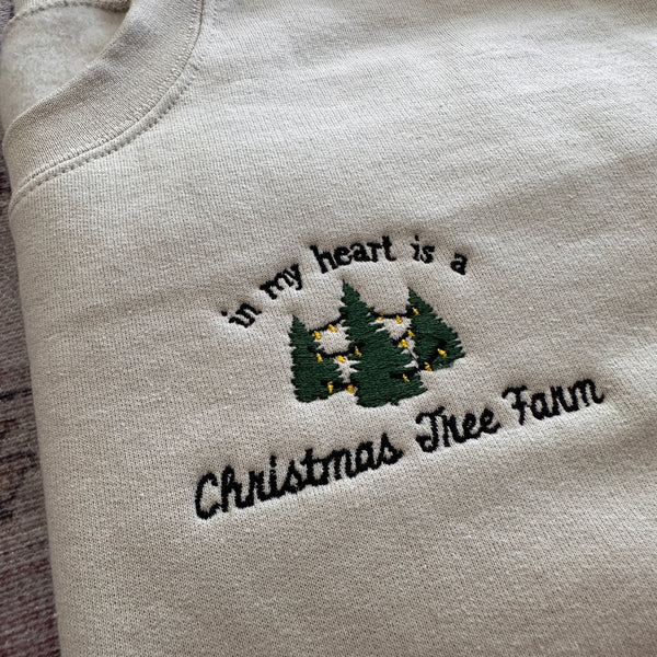 Christmas Tree Farm on Sand Sweatshirt