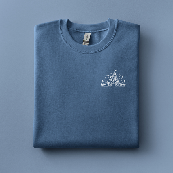 Sleeping Beauty Castle Embroidered Sweatshirt | Choose Your Color