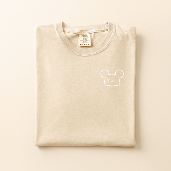 Mom Mouse Hat Embroidered Tee | Choose Your Color