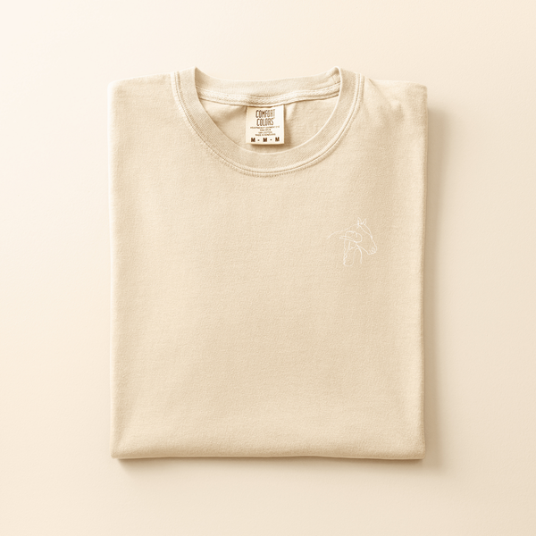Horse Girl Embroidered Tee | Choose Your Color