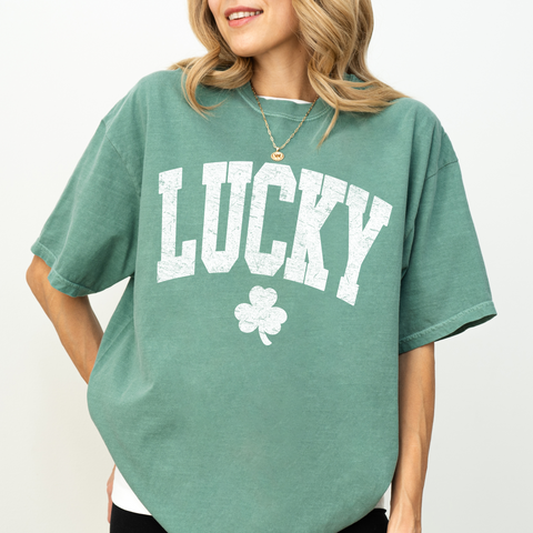 Vintage Lucky on Light Green Tee PREORDER