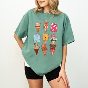 Magical Popsicles on Light Green Tee - August Tee of the Month