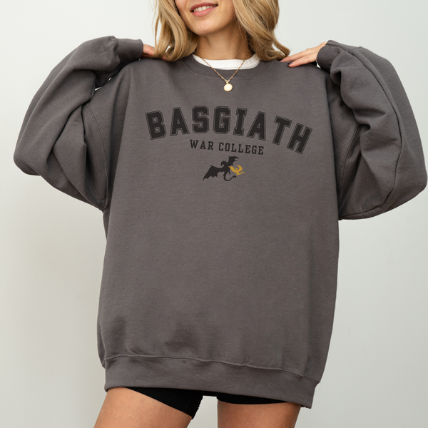 Basgiath War College on Charcoal Grey Sweatshirt PREORDER