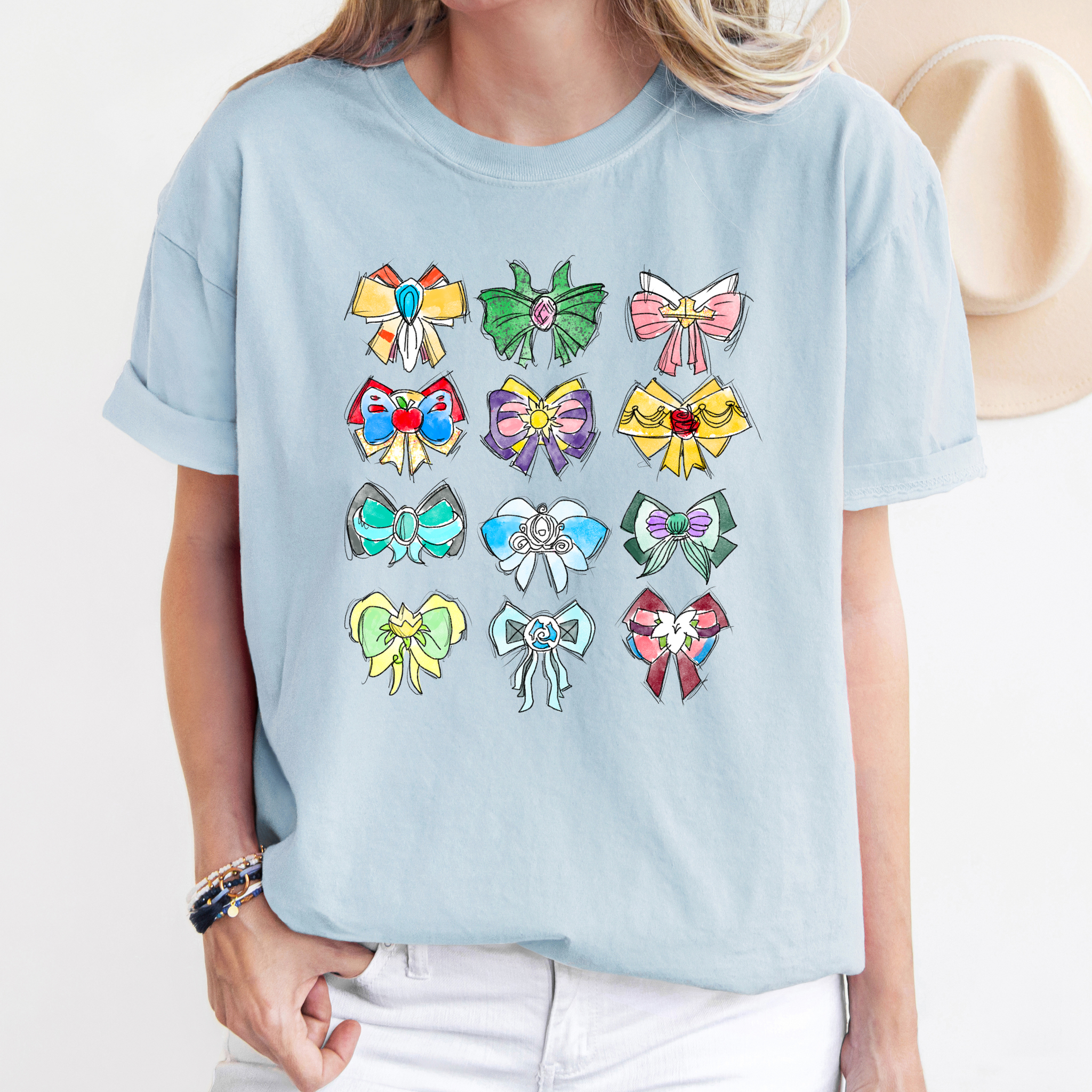 Princess Bows on Chambray Tee PREORDER