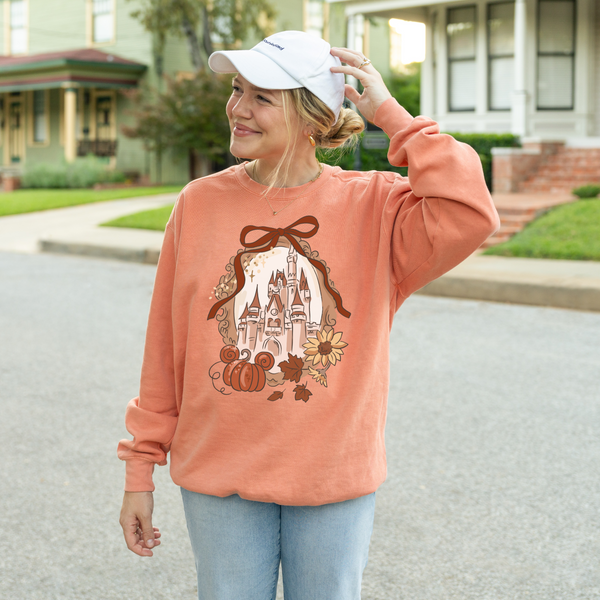 Autumnal Castle on Terracotta Comfort Colors Sweatshirt PREORDER