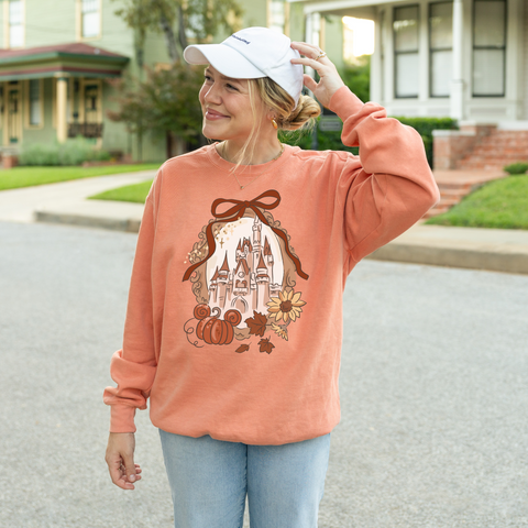 Autumnal Castle on Terracotta Comfort Colors Sweatshirt PREORDER