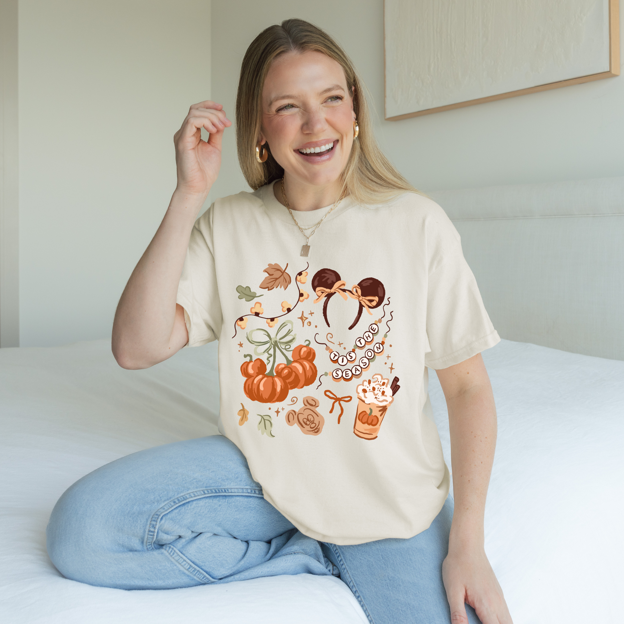 Magical Autumn on Ivory Tee - September Tee of the Month
