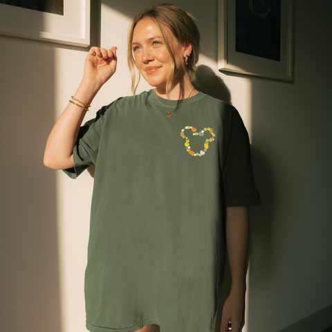 Pumpkin Mouse Head on Hemp Tee PREORDER